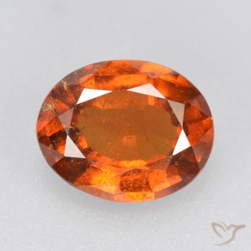 1.81 ct Orange Hessonite Garnet, 8.8 x 7.1 mm Oval Cut From Madagascar, Photo A