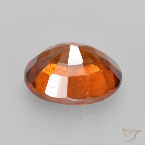 Hessonite Garnet Gemstone in 8.3 x 6.8 mm Size for Sale, Hessonite Garnet Stone in Medium Orange Color
