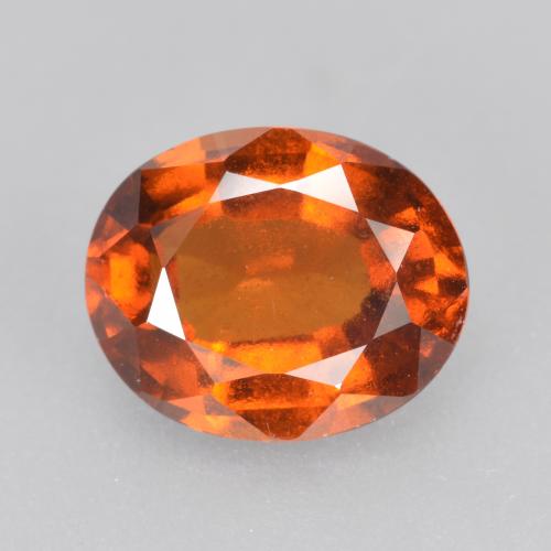 Темно-оранжевый Гранат Гессонит Камень - 2.5ct Фасетный Овал (ID: 560073)