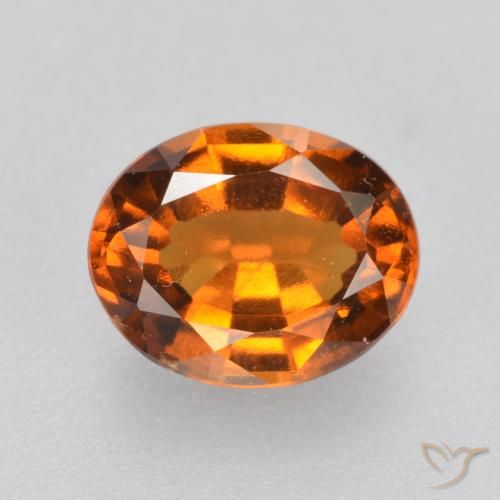 Medium Orange Hessonite Garnet Gem - 1.5ct Oval Facet (ID: 560076)