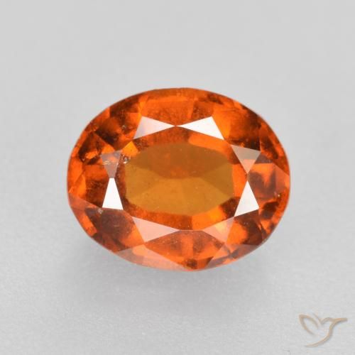 1.77ct Natural Deep Orange Hessonite Garnet, Oval, VS-SI