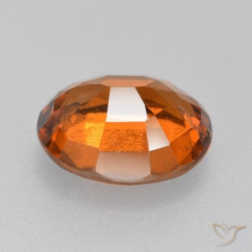 Hessonite Garnet Gemstone in 8.5 x 6.9 mm Size for Sale, Hessonite Garnet Stone in Deep Orange Color