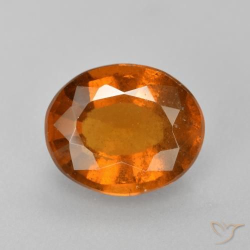 2.23ct Natural Medium-Dark Orange Hessonite Garnet, Oval, VS-SI