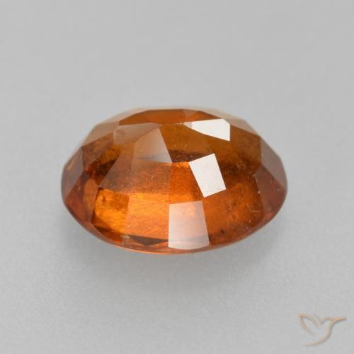 Hessonite Garnet Gemstone in 8.8 x 7.3 mm Size for Sale, Hessonite Garnet Stone in Medium-Dark Orange Color