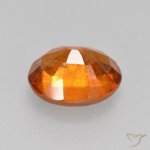 Hessonite Garnet Gemstone in 8.6 x 7 mm Size for Sale, Hessonite Garnet Stone in Deep Orange Color