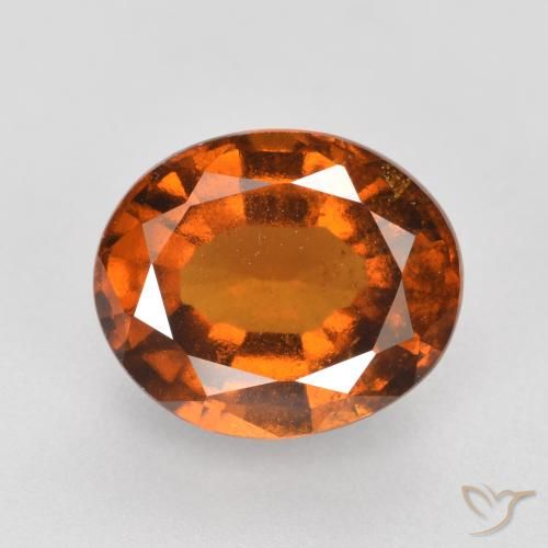 2.78ct Natural Amber Orange Hessonite Garnet, Oval, VS-SI