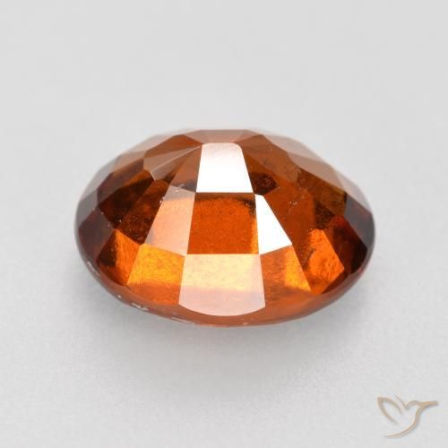 Hessonite Garnet Gemstone in 9.3 x 7.7 mm Size for Sale, Hessonite Garnet Stone in Amber Orange Color