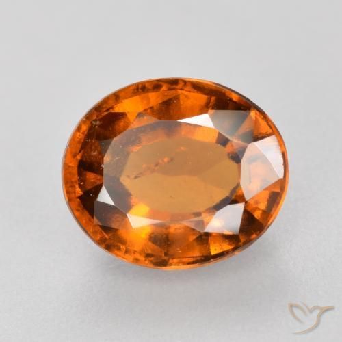 1.98 ct Orange Hessonite Garnet Stone, Natural Hessonite Garnet in Oval Facet Shape for Sale