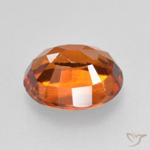 Hessonite Garnet Gemstone in 8.3 x 7 mm Size for Sale, Hessonite Garnet Stone in Reddish Orange Color