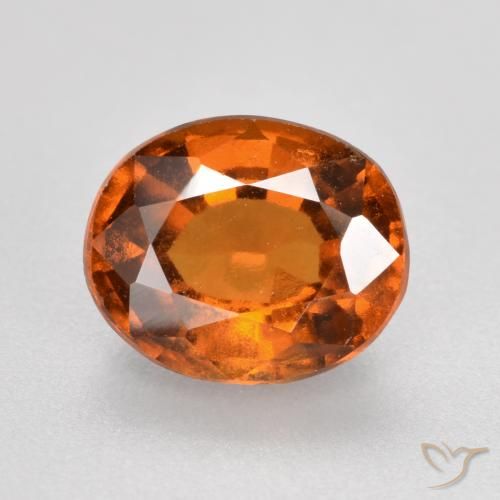 1.81ct Natural Medium-Dark Orange Hessonite Garnet, Oval, VS-SI