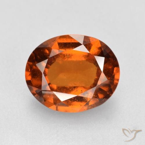 2.27ct Natural Reddish Orange Hessonite Garnet, Oval, VS-SI