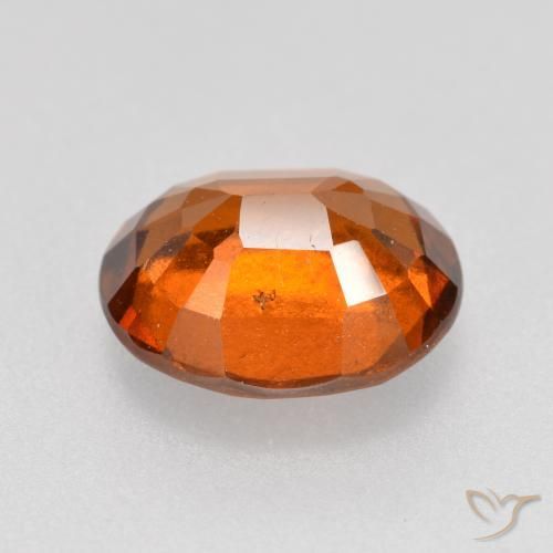 Hessonite Garnet Gemstone in 9.1 x 7.4 mm Size for Sale, Hessonite Garnet Stone in Reddish Orange Color