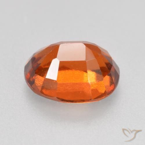 Hessonite Garnet Gemstone in 8.3 x 6.6 mm Size for Sale, Hessonite Garnet Stone in Deep Orange Color
