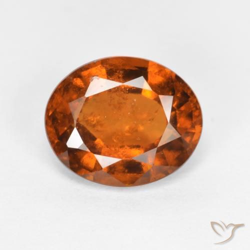 2.03ct Natural Amber Orange Hessonite Garnet, Oval, SI
