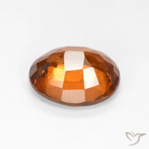Hessonite Garnet Gemstone in 8.8 x 7.3 mm Size for Sale, Hessonite Garnet Stone in Deep Orange Color