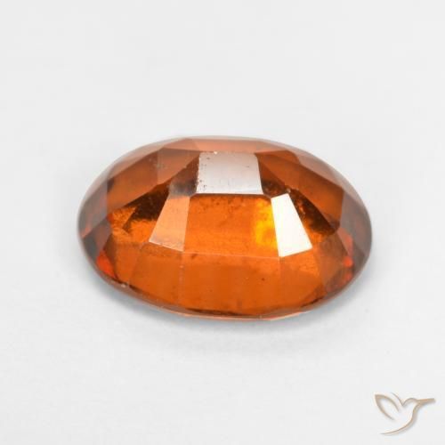 Hessonite Garnet Gemstone in 8.5 x 6.7 mm Size for Sale, Hessonite Garnet Stone in Deep Orange Color