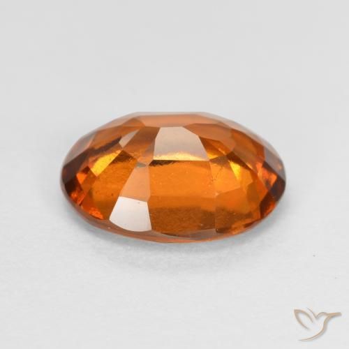 Hessonite Garnet Gemstone in 8.2 x 6.6 mm Size for Sale, Hessonite Garnet Stone in Medium Orange Color