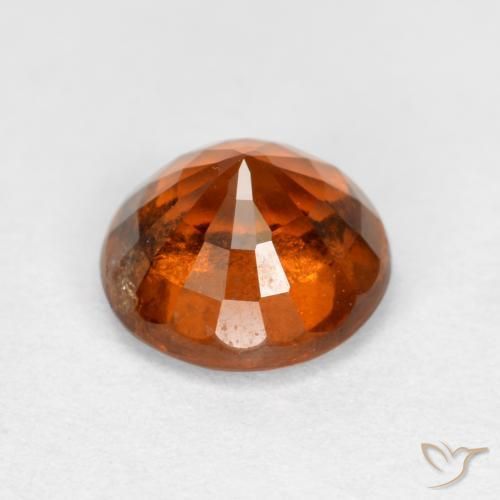 Hessonite Garnet Gemstone in 6.5 mm (calibrated) Size for Sale, Hessonite Garnet Stone in Medium Orange Color