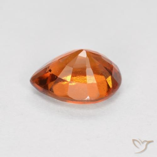 Hessonite Garnet Gemstone in 6.7 x 4.9 mm Size for Sale, Hessonite Garnet Stone in Deep Orange Color