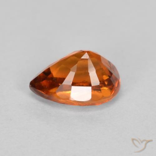 Hessonite Garnet Gemstone in 6.7 x 4.8 mm Size for Sale, Hessonite Garnet Stone in Deep Orange Color
