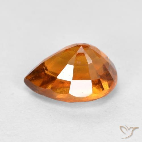 Hessonite Garnet Gemstone in 7 x 5 mm (calibrated) Size for Sale, Hessonite Garnet Stone in Medium-Dark Orange Color