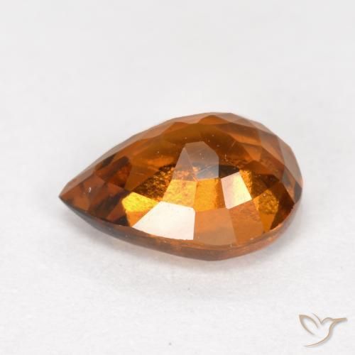 Hessonite Garnet Gemstone in 7.3 x 5.5 mm Size for Sale, Hessonite Garnet Stone in Deep Orange Color