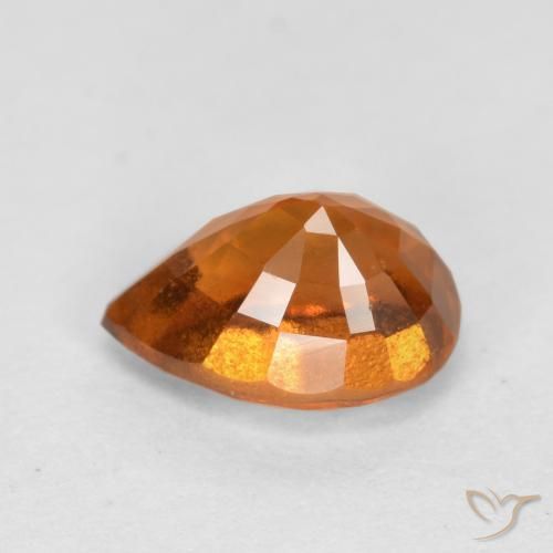 Hessonite Garnet Gemstone in 7 x 5 mm (calibrated) Size for Sale, Hessonite Garnet Stone in Medium-Dark Orange Color