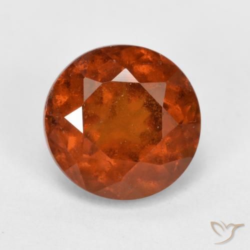1.90ct Natural Fire Orange Hessonite Garnet, Round, VS-SI
