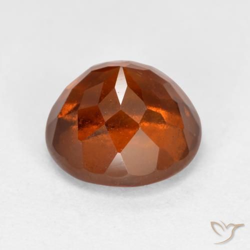 Hessonite Garnet Gemstone in 7 mm (calibrated) Size for Sale, Hessonite Garnet Stone in Fire Orange Color