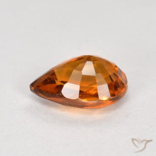 Hessonite Garnet Gemstone in 6.7 x 4.5 mm Size for Sale, Hessonite Garnet Stone in Deep Orange Color