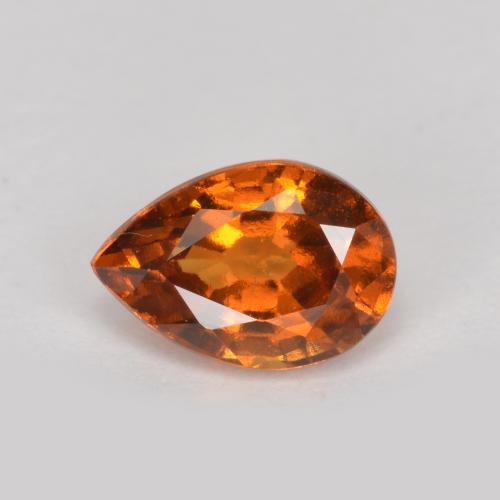 Ámbar naranja Granate Hesonita Gema - 0.7ct Corte en forma de pera (ID: 563797)