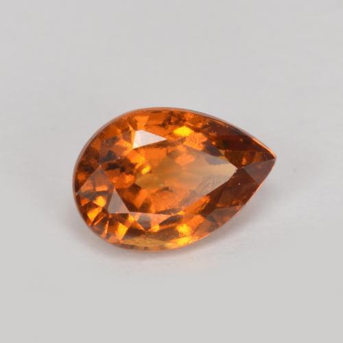 0.74 ct Orange Hessonite Garnet Stone, Natural Hessonite Garnet in Pear Facet Shape for Sale