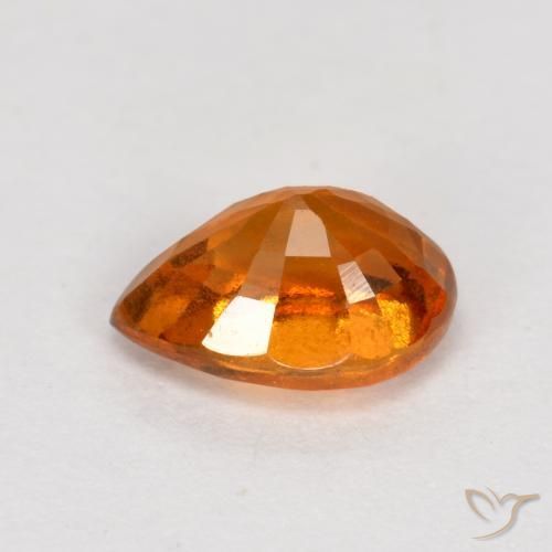 Hessonite Garnet Gemstone in 7 x 5 mm (calibrated) Size for Sale, Hessonite Garnet Stone in Medium-Dark Orange Color