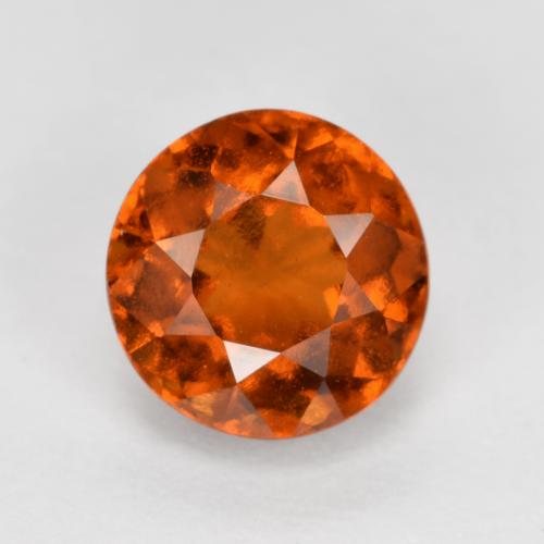 Fire Orange Гранат Гессонит Камень - 1.7ct Круглая Фасетная Огранка (ID: 563866)