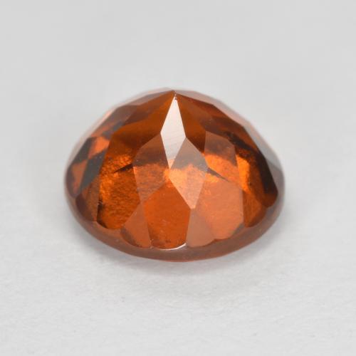 Hessonite Garnet Gemstone in 7 mm (calibrated) Size for Sale, Hessonite Garnet Stone in Medium Orange Color