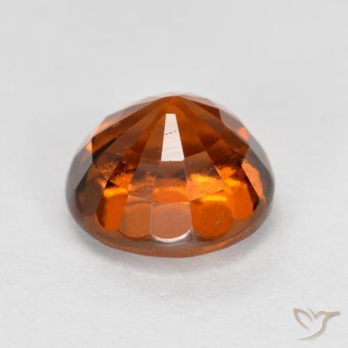 Hessonite Garnet Gemstone in 7 mm (calibrated) Size for Sale, Hessonite Garnet Stone in Reddish Orange Color