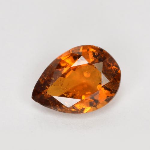 Medium Orange Гранат Гессонит Камень - 0.7ct Фасетная Груша (ID: 564176)