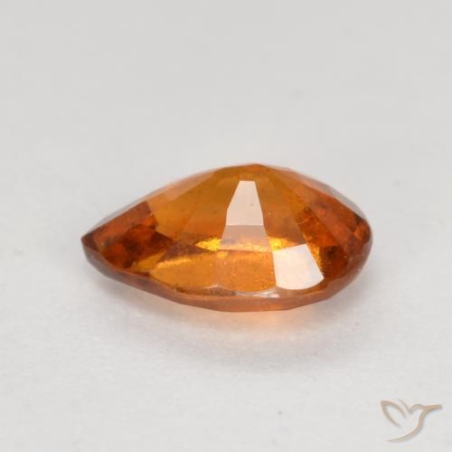 Hessonite Garnet Gemstone in 6.9 x 4.8 mm Size for Sale, Hessonite Garnet Stone in Deep Orange Color
