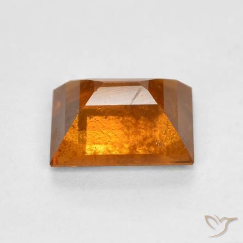 Hessonite Garnet Gemstone in 7.6 x 6.1 mm Size for Sale, Hessonite Garnet Stone in Deep Orange Color