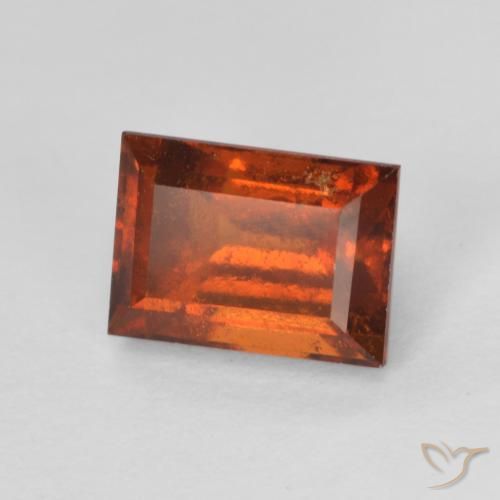 2.13 ct Orange Hessonite Garnet Stone, Natural Hessonite Garnet in Baguette Facet Shape for Sale
