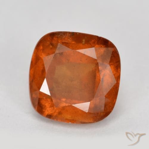 2.03 ct Orange Hessonite Garnet Stone, Natural Hessonite Garnet in Cushion-Cut Shape for Sale