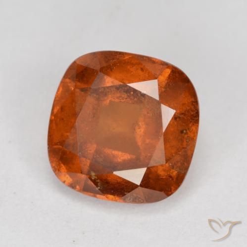 1.89 ct Orange Hessonite Garnet Stone, Natural Hessonite Garnet in Cushion-Cut Shape for Sale