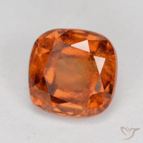 2.14 ct Orange Hessonite Garnet Stone, Natural Hessonite Garnet in Cushion-Cut Shape for Sale