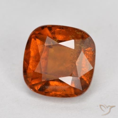 2.13 ct Orange Hessonite Garnet Stone, Natural Hessonite Garnet in Cushion-Cut Shape for Sale