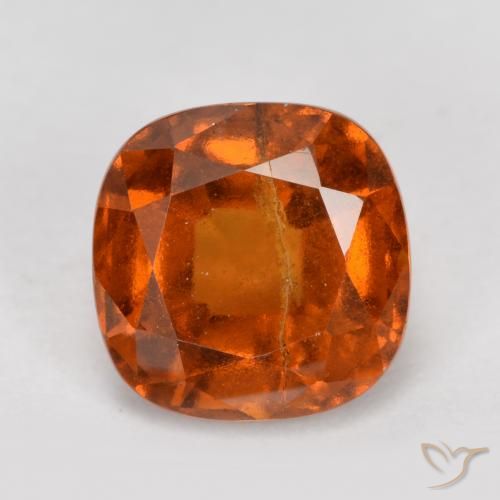 2.16 ct Orange Hessonite Garnet Stone, Natural Hessonite Garnet in Cushion-Cut Shape for Sale