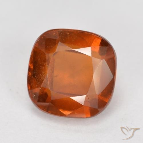 2.32 ct Orange Hessonite Garnet Stone, Natural Hessonite Garnet in Cushion-Cut Shape for Sale