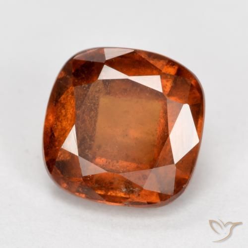 2.16 ct Orange Hessonite Garnet Stone, Natural Hessonite Garnet in Cushion-Cut Shape for Sale