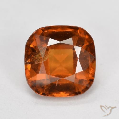 1.80ct Natural Deep Orange Hessonite Garnet, Cushion, SI