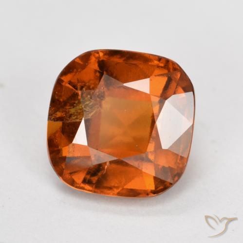 1.80 ct Orange Hessonite Garnet Stone, Natural Hessonite Garnet in Cushion-Cut Shape for Sale