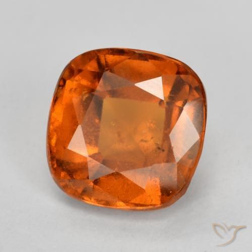 2.05 ct Orange Hessonite Garnet Stone, Natural Hessonite Garnet in Cushion-Cut Shape for Sale